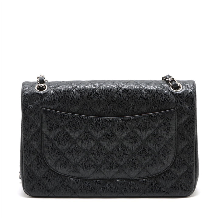 Top Quality Chanel DECAMATRASSE 30  Caviar S Double Flap Double Chain Bag Black Silver  15th A58600