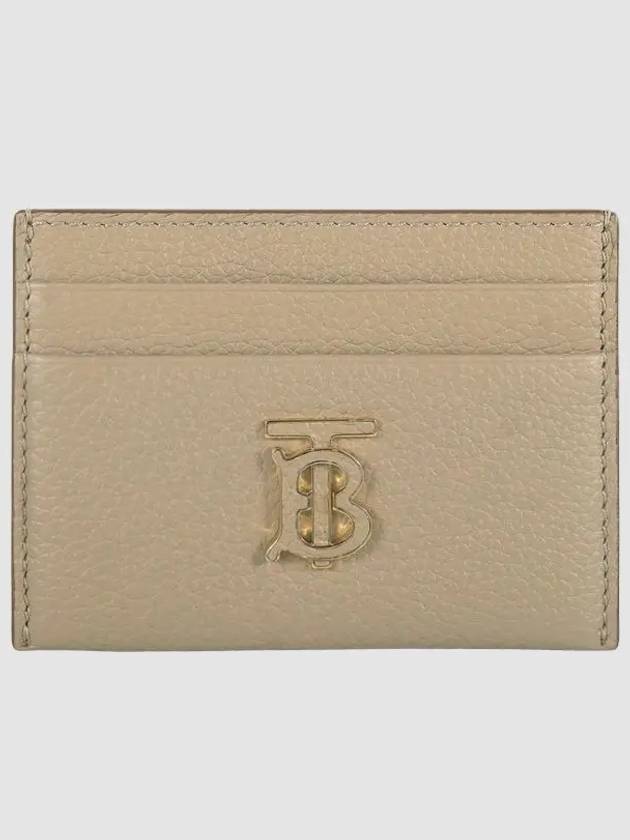 Burberry TB Grainy Leather Card Wallet Haute Beige
