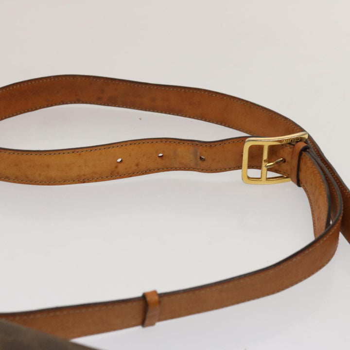 Celine Macadam Canvas Shoulder Bag PVC Brown Auth 73006