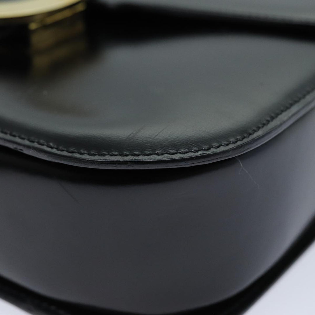 Celine Hand Bag Leather 2way Black Auth 73008