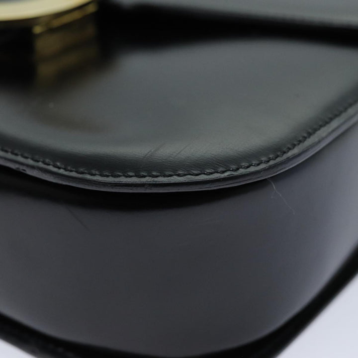 Celine Hand Bag Leather 2way Black Auth 73008