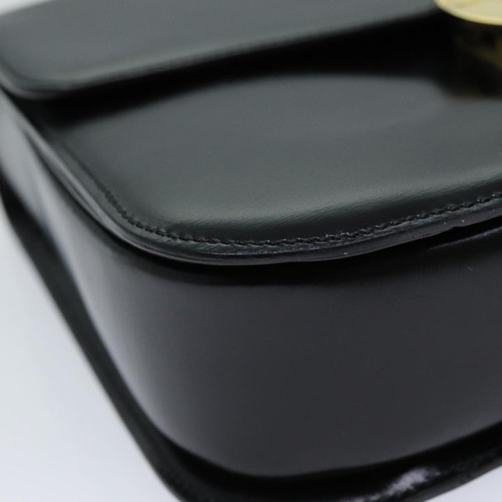 Celine Hand Bag Leather 2way Black Auth 73008