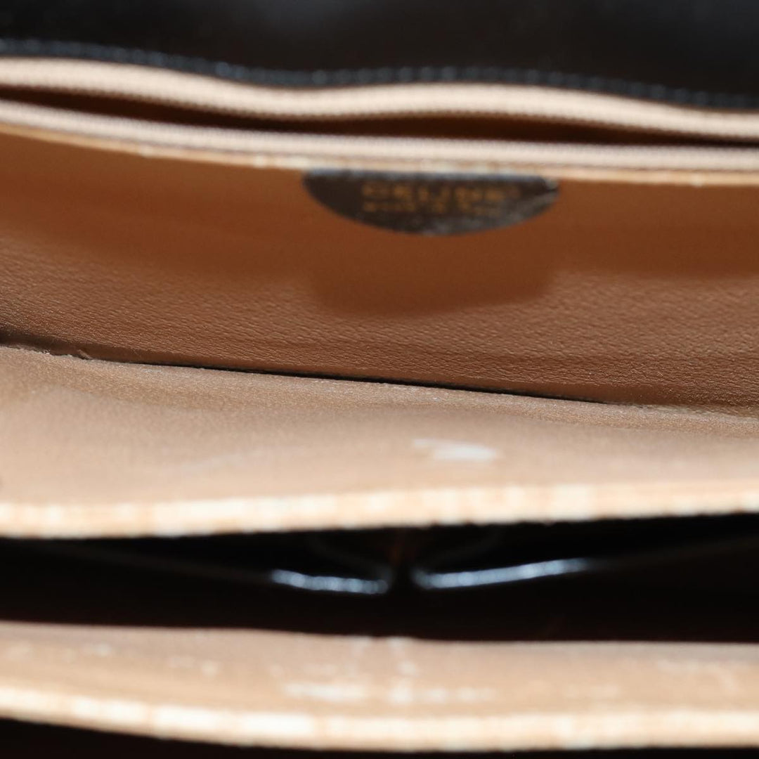 Celine Hand Bag Leather 2way Black Auth 73008