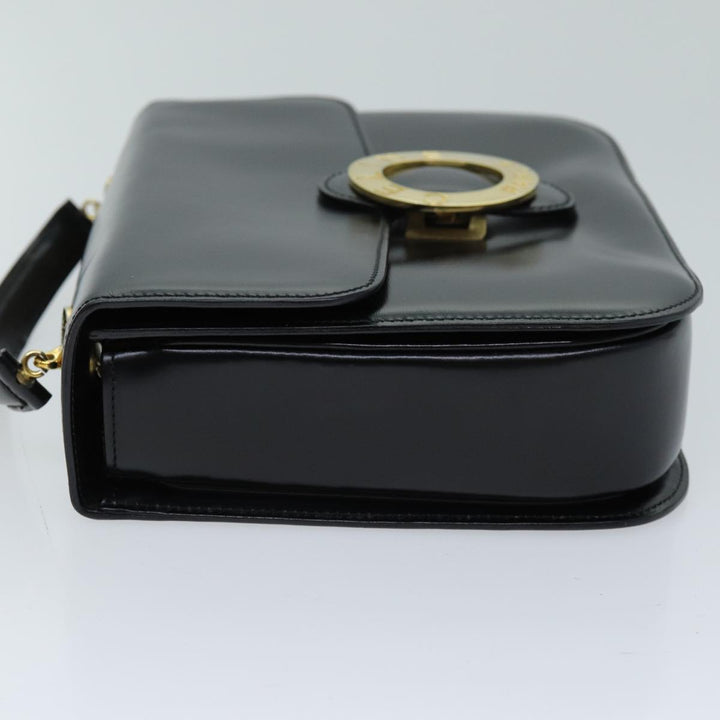Celine Hand Bag Leather 2way Black Auth 73008