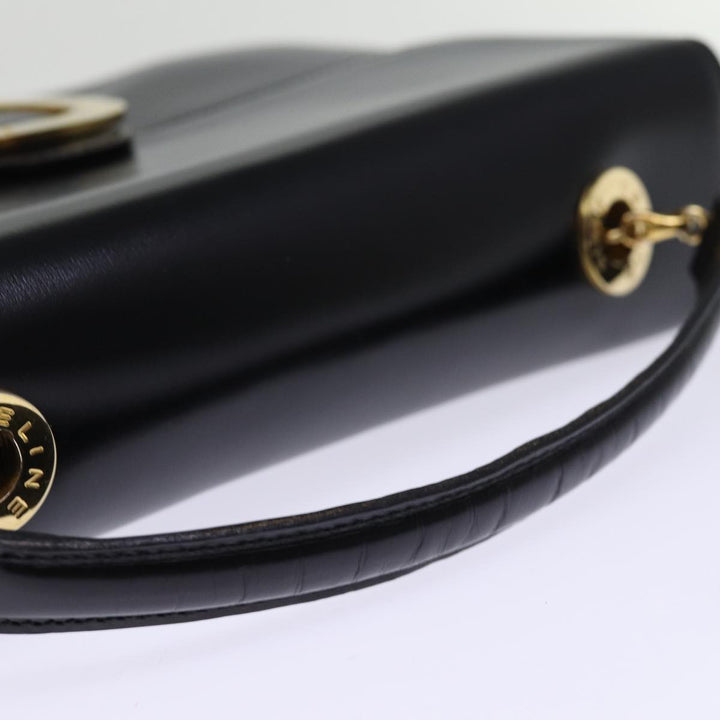 Celine Hand Bag Leather 2way Black Auth 73008