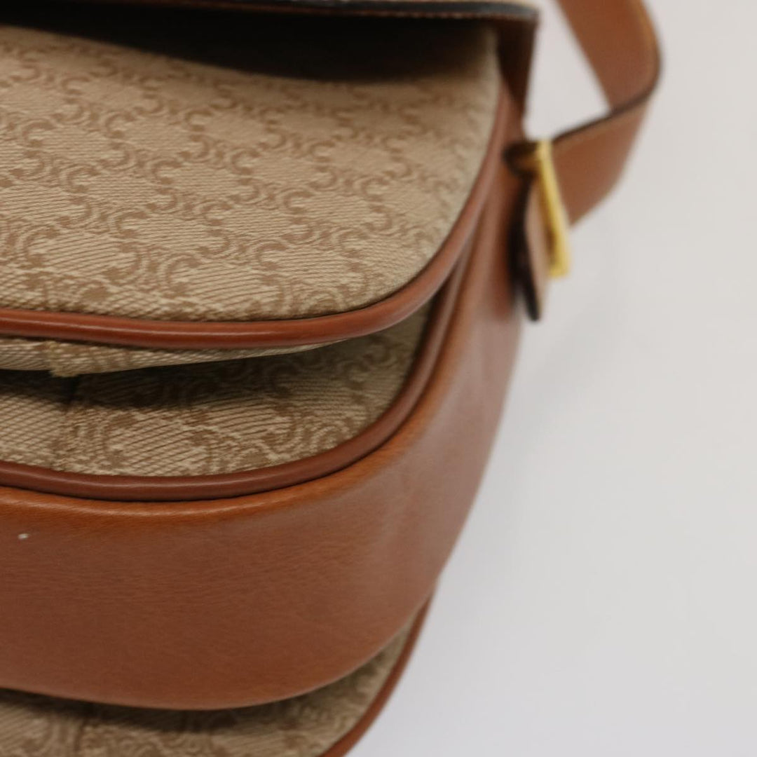 Celine Macadam Canvas Shoulder Bag Beige  73027
