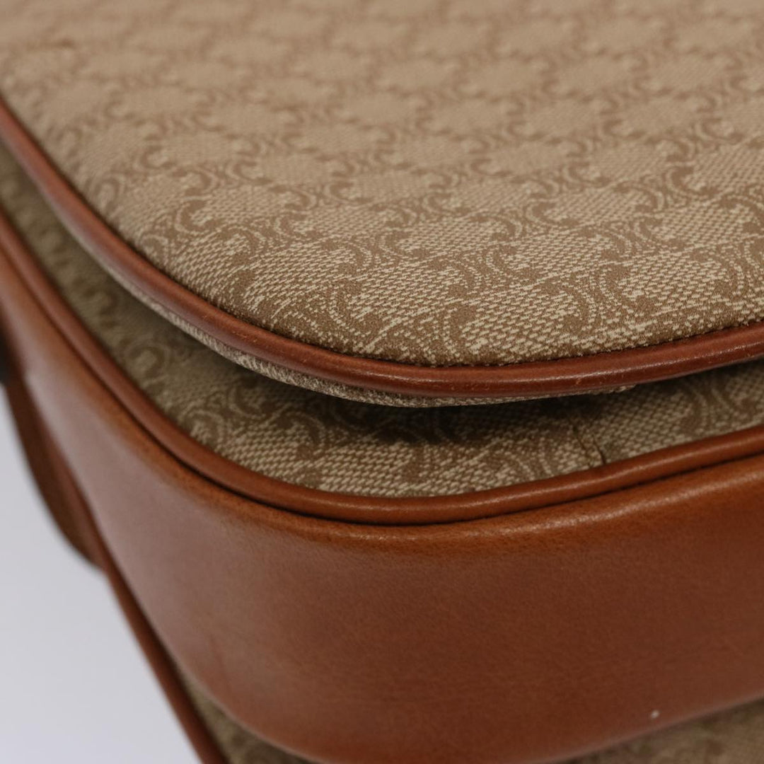 Celine Macadam Canvas Shoulder Bag Beige  73027