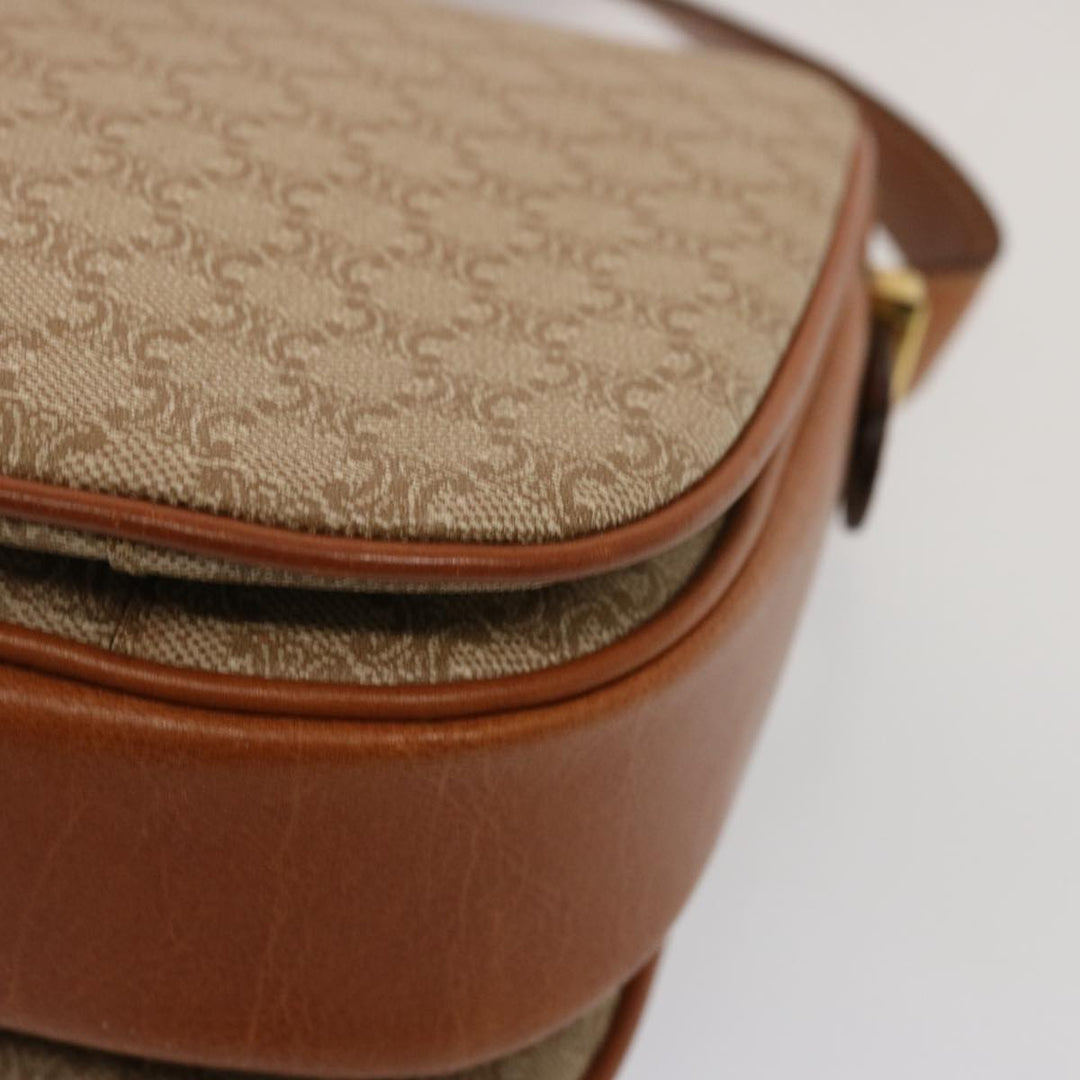 Celine Macadam Canvas Shoulder Bag Beige  73027