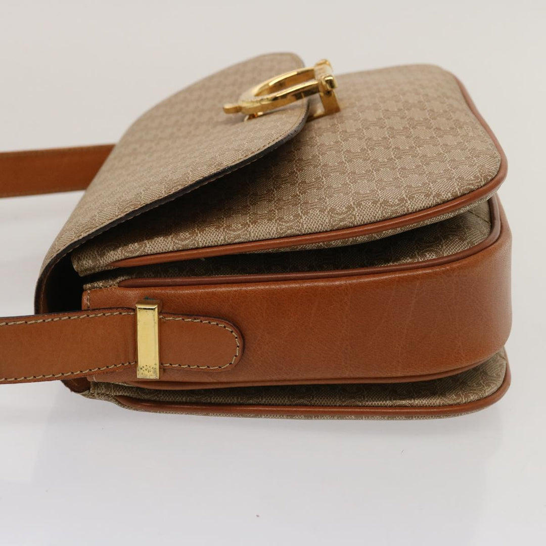 Celine Macadam Canvas Shoulder Bag Beige  73027