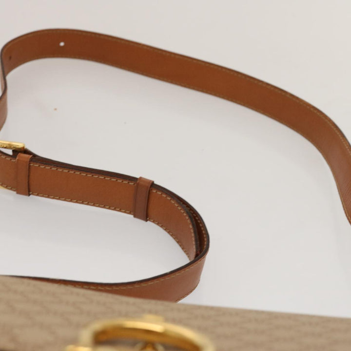 Celine Macadam Canvas Shoulder Bag Beige  73027