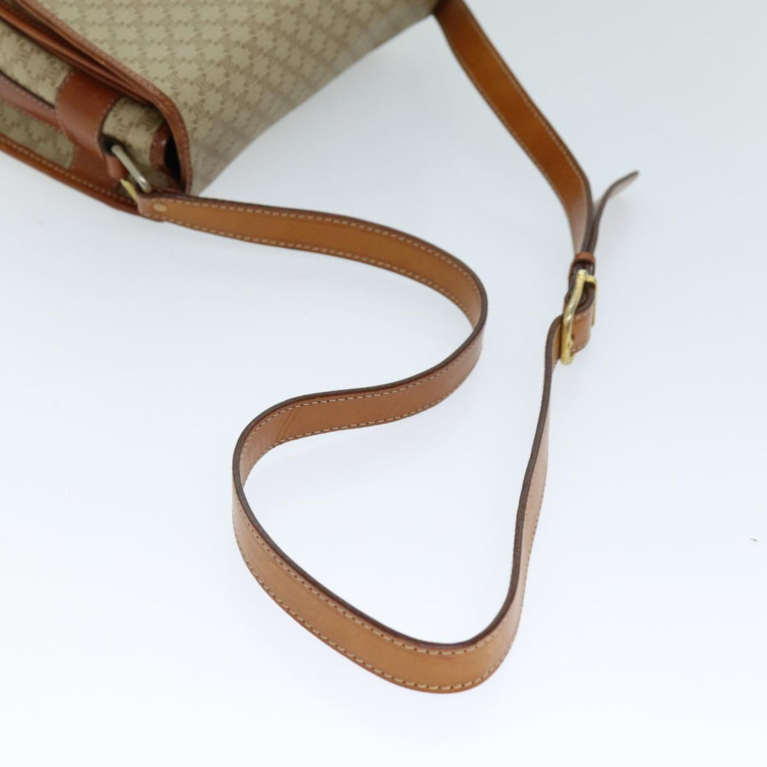 Celine Macadam Canvas Shoulder Bag Beige Auth 73028