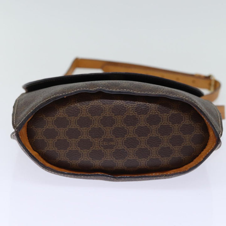 Celine Macadam Canvas Shoulder Bag PVC Brown Auth 73030