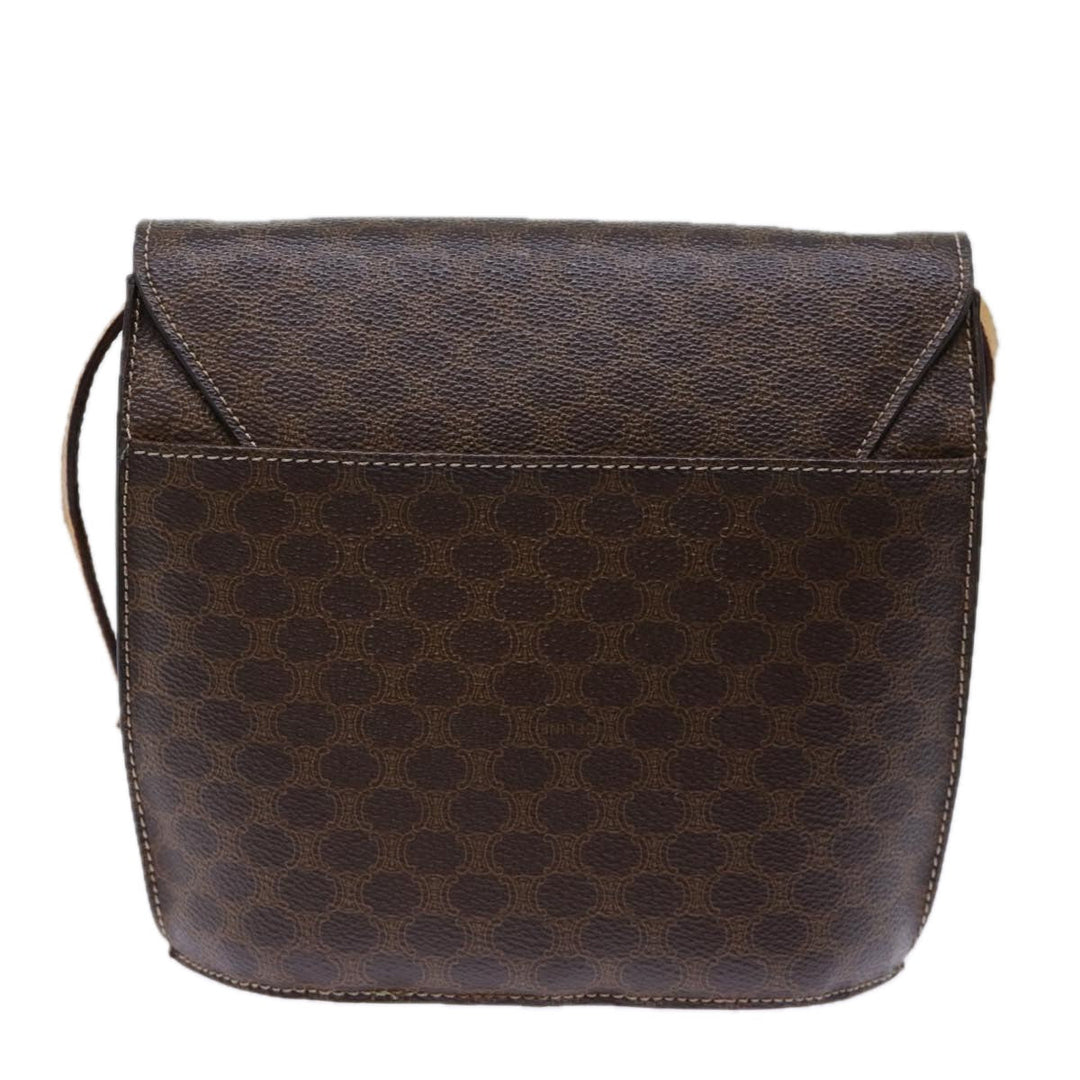 Celine Macadam Canvas Shoulder Bag PVC Brown Auth 73030