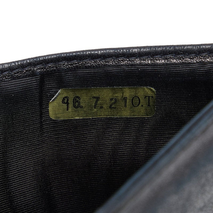 Top Quality Chanel DECACOCO Double Hook Fed Wallet Black Leather  CHANEL