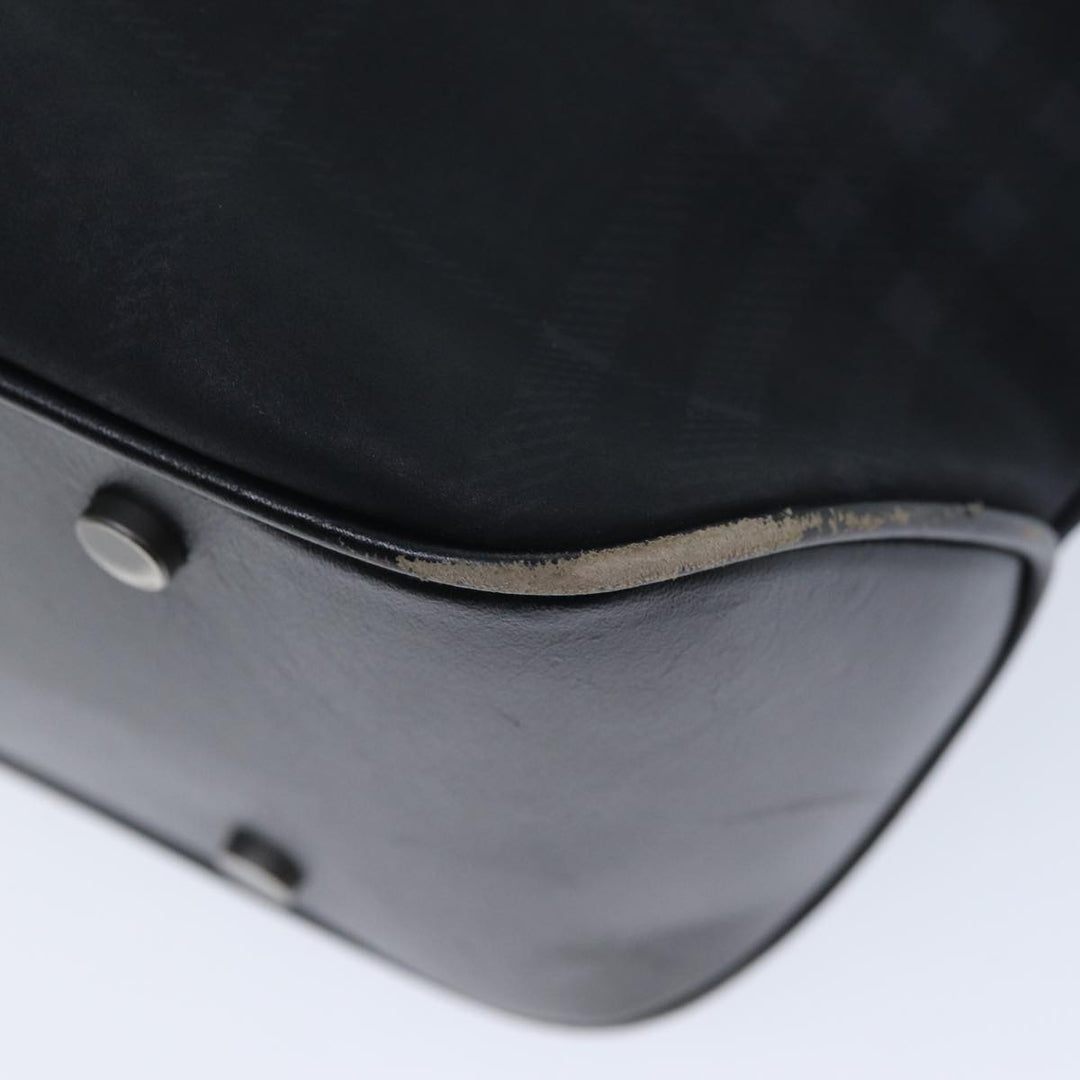 Burberry Nova Check Hand Bag Nylon Black Auth 73147