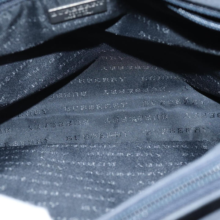 Burberry Nova Check Hand Bag Nylon Black Auth 73147