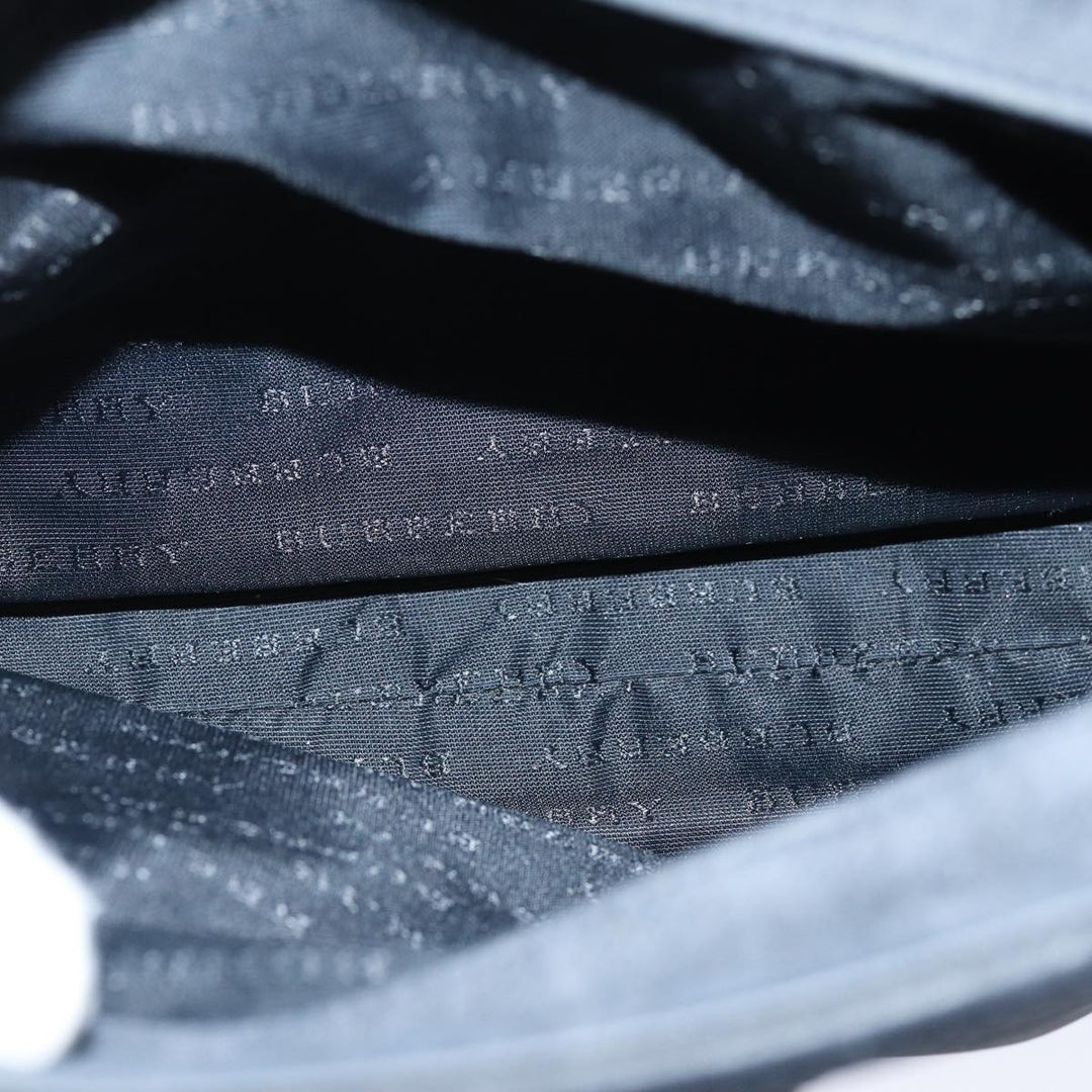 Burberry Nova Check Hand Bag Nylon Black Auth 73147