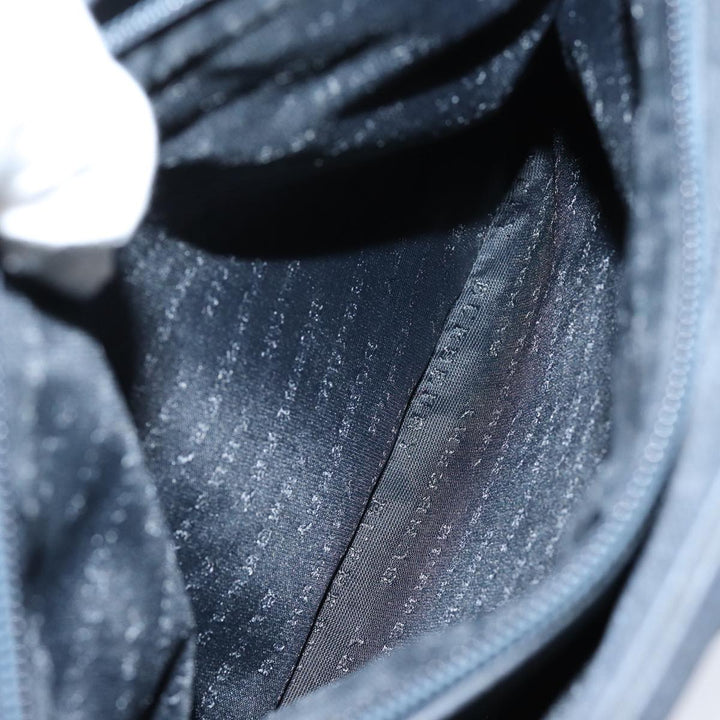 Burberry Nova Check Hand Bag Nylon Black Auth 73147