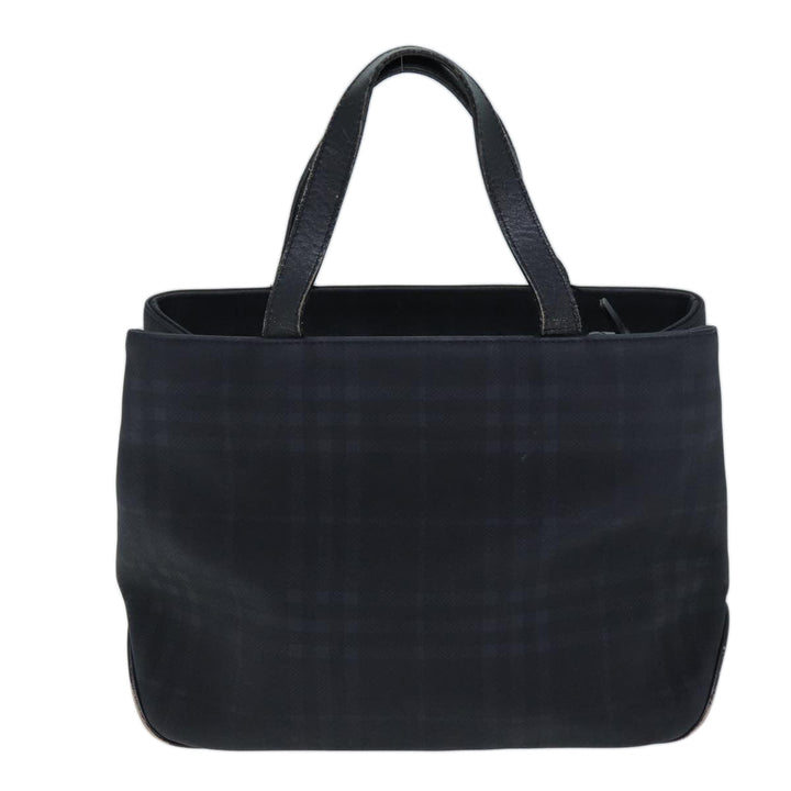 Burberry Nova Check Hand Bag Nylon Black Auth 73147