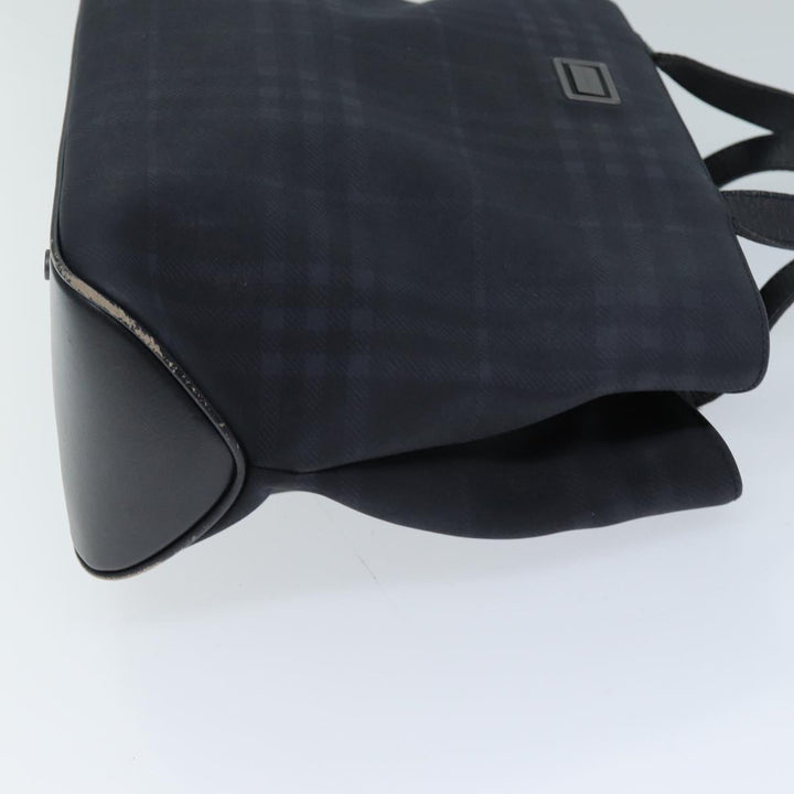 Burberry Nova Check Hand Bag Nylon Black Auth 73147