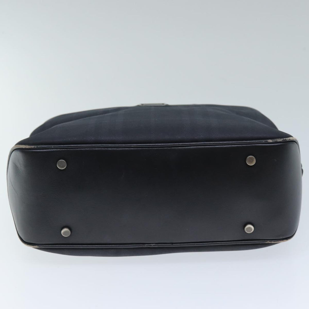 Burberry Nova Check Hand Bag Nylon Black Auth 73147