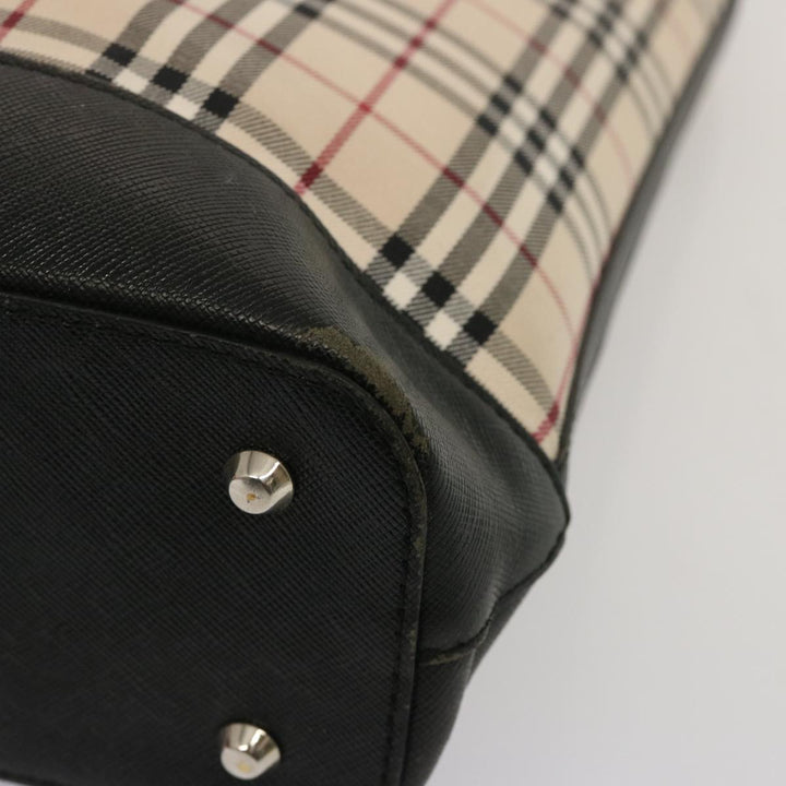 Burberry Nova Check Tote Bag Canvas Beige Auth 73161