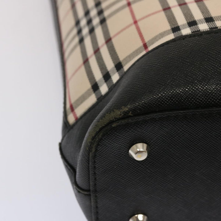 Burberry Nova Check Tote Bag Canvas Beige Auth 73161