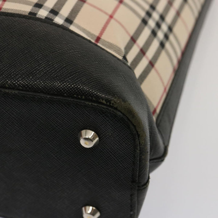 Burberry Nova Check Tote Bag Canvas Beige Auth 73161