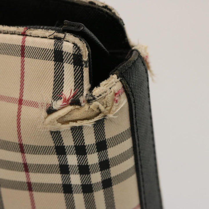 Burberry Nova Check Tote Bag Canvas Beige Auth 73161