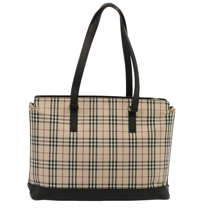 Burberry Nova Check Tote Bag Canvas Beige Auth 73161