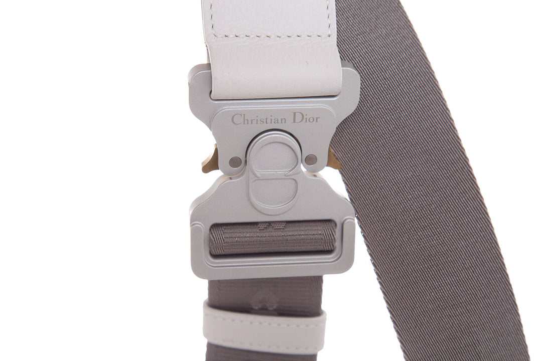 Christian Top quality Dior Ivory Saddle Leather Cross-Body Handbag