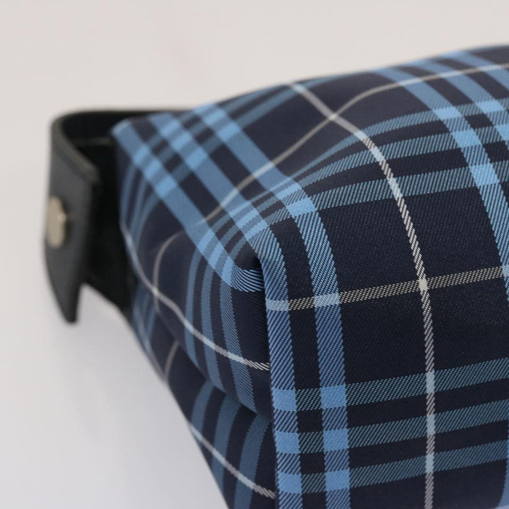 Burberry Nova Check Hand Bag Nylon Blue Auth 73195