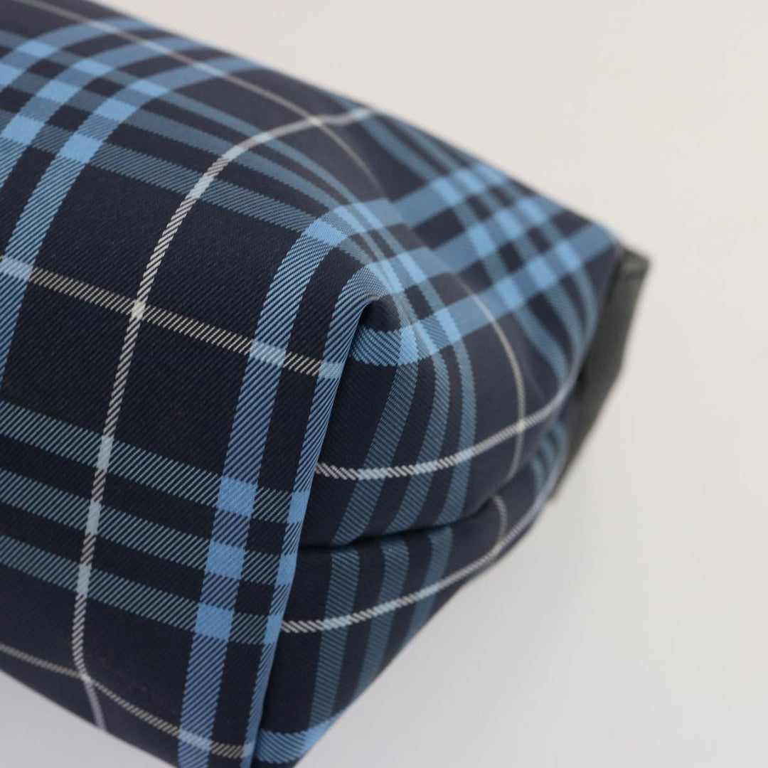 Burberry Nova Check Hand Bag Nylon Blue Auth 73195