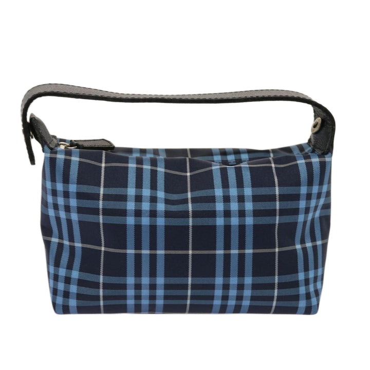 Burberry Nova Check Hand Bag Nylon Blue Auth 73195
