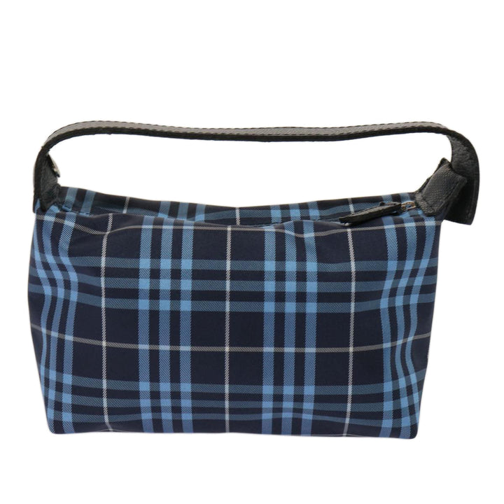 Burberry Nova Check Hand Bag Nylon Blue Auth 73195