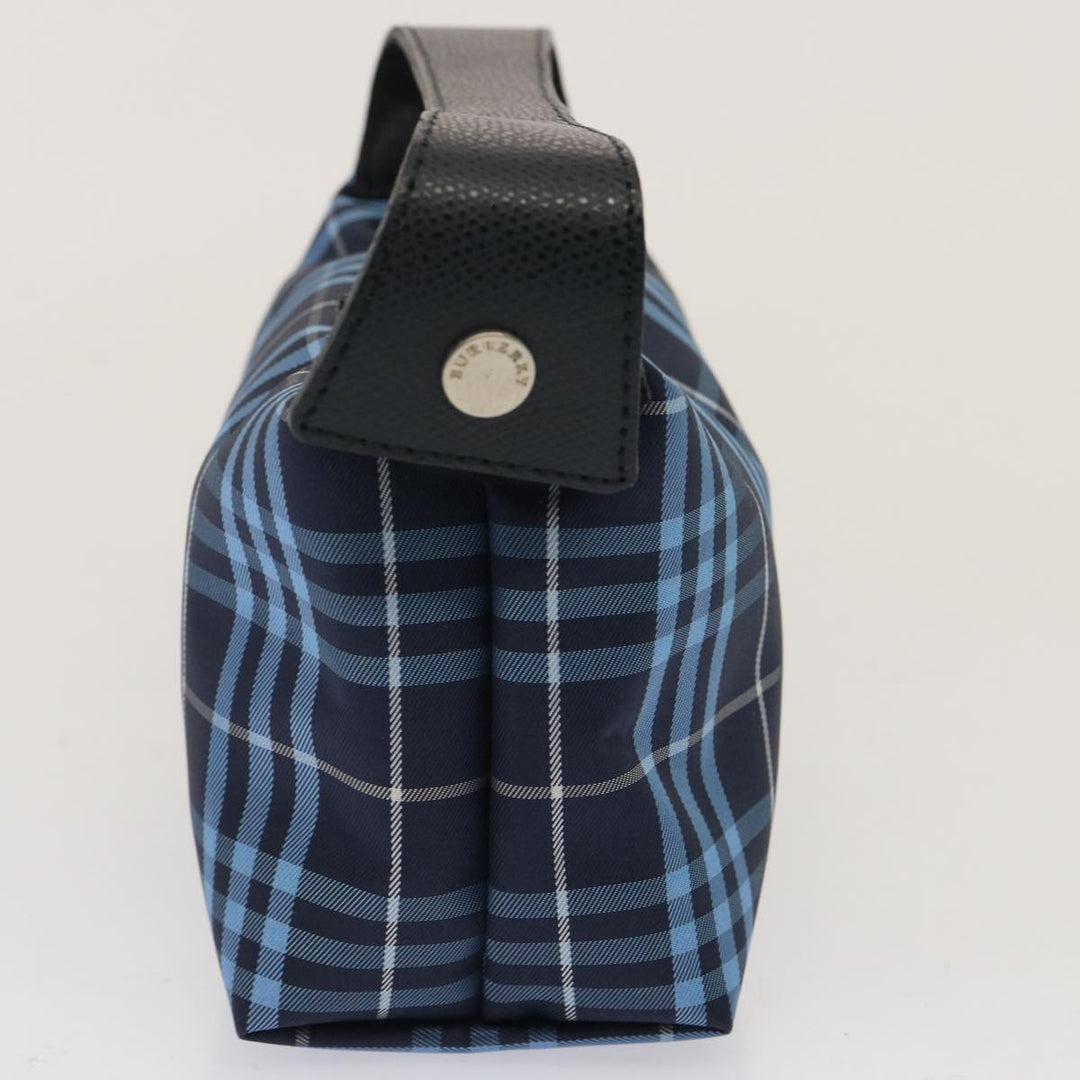 Burberry Nova Check Hand Bag Nylon Blue Auth 73195