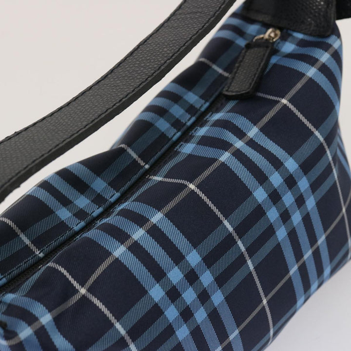 Burberry Nova Check Hand Bag Nylon Blue Auth 73195