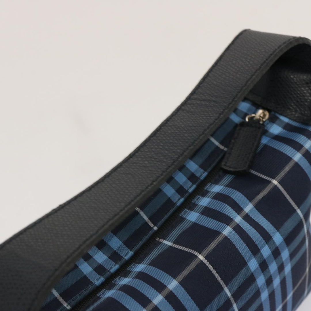Burberry Nova Check Hand Bag Nylon Blue Auth 73195