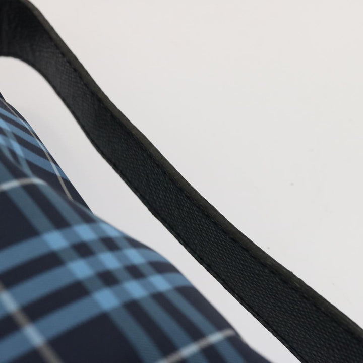 Burberry Nova Check Hand Bag Nylon Blue Auth 73195