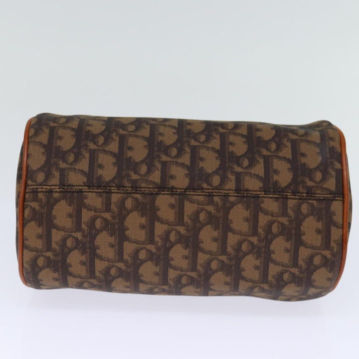 CHRISTIAN Dior Trotter Romantic Hand Bag PVC Brown Auth 73200