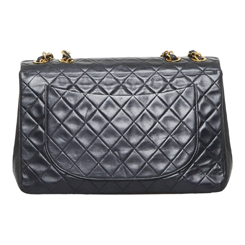 Top Quality Chanel Deca Flap Shoulder Bag Black Lambskin Ladies