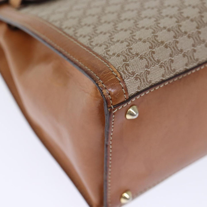 Celine Macadam Canvas Hand Bag Beige  73341