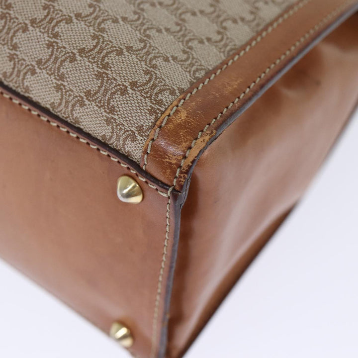 Celine Macadam Canvas Hand Bag Beige  73341