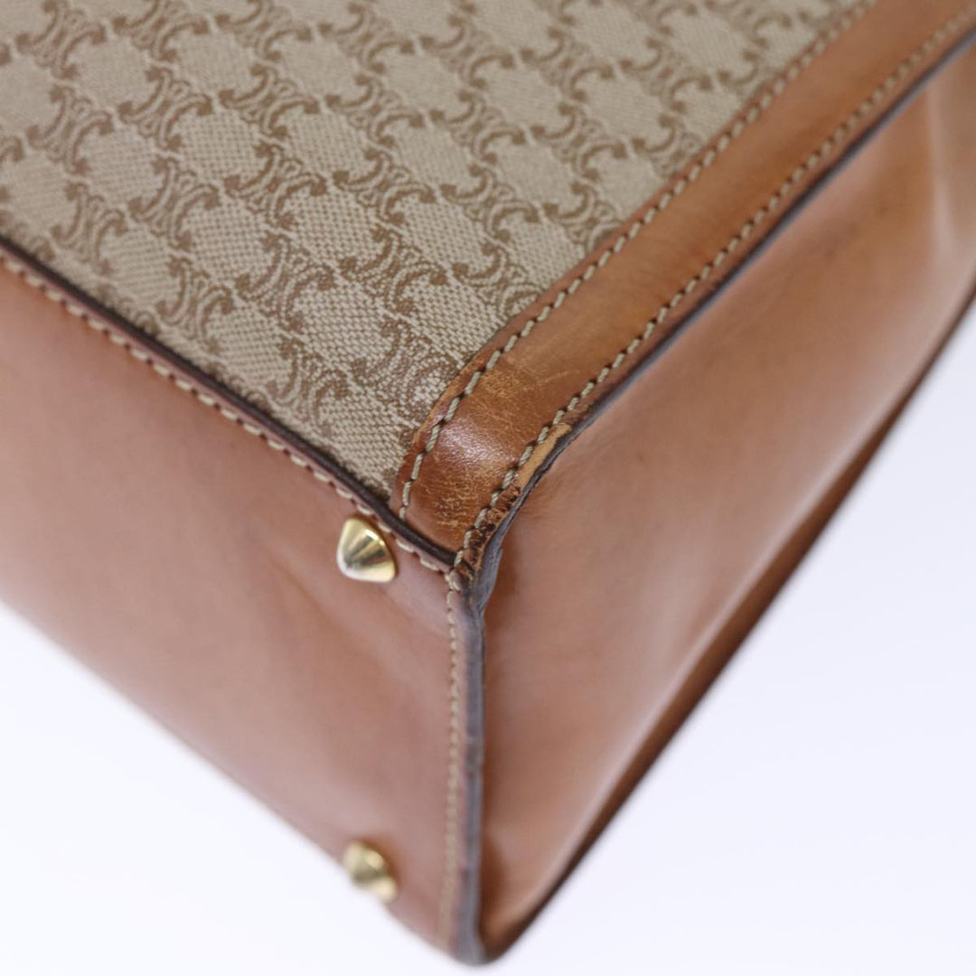 Celine Macadam Canvas Hand Bag Beige  73341