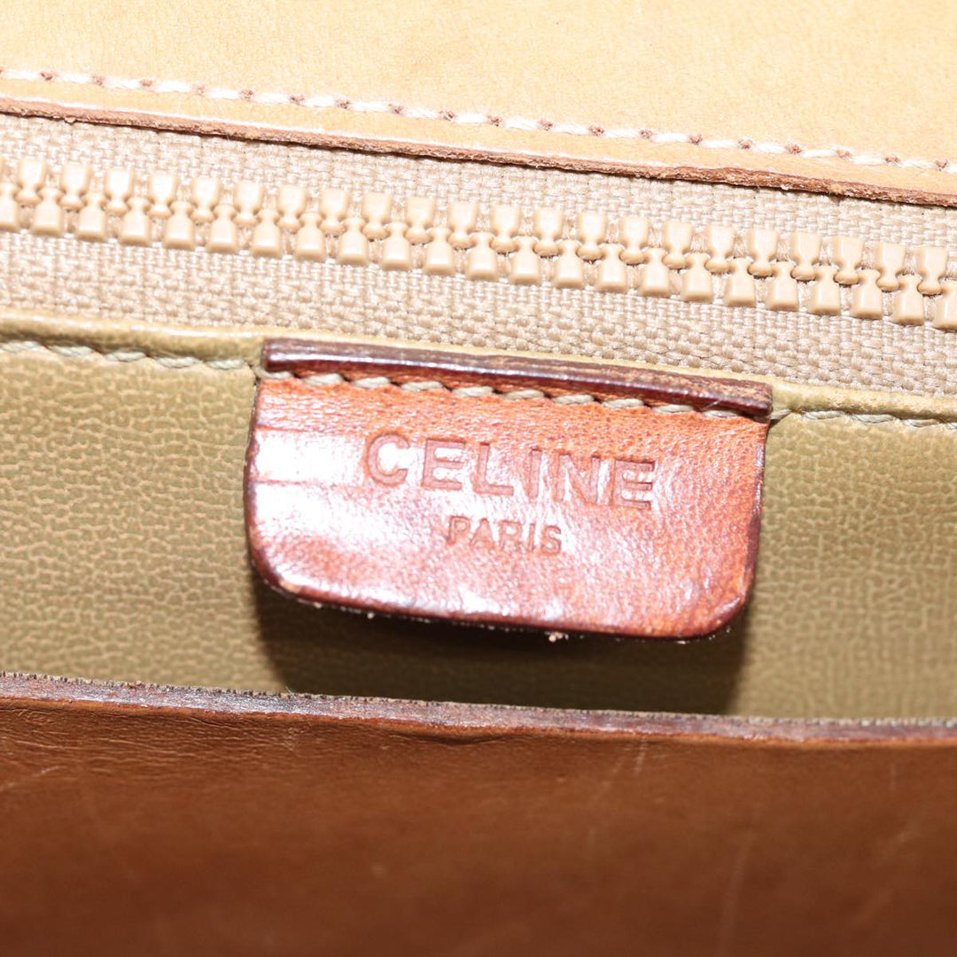 Celine Macadam Canvas Hand Bag Beige  73341