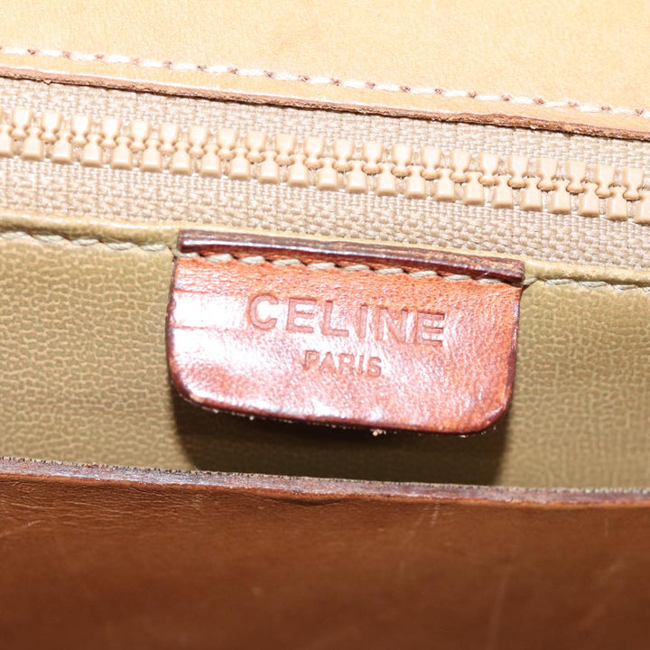 Celine Macadam Canvas Hand Bag Beige  73341