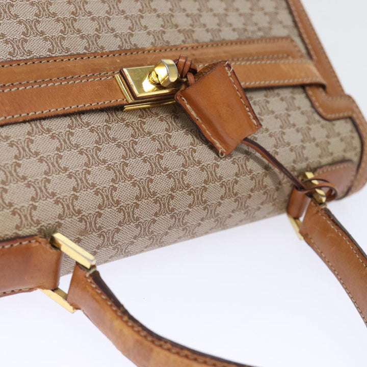 Celine Macadam Canvas Hand Bag Beige  73341