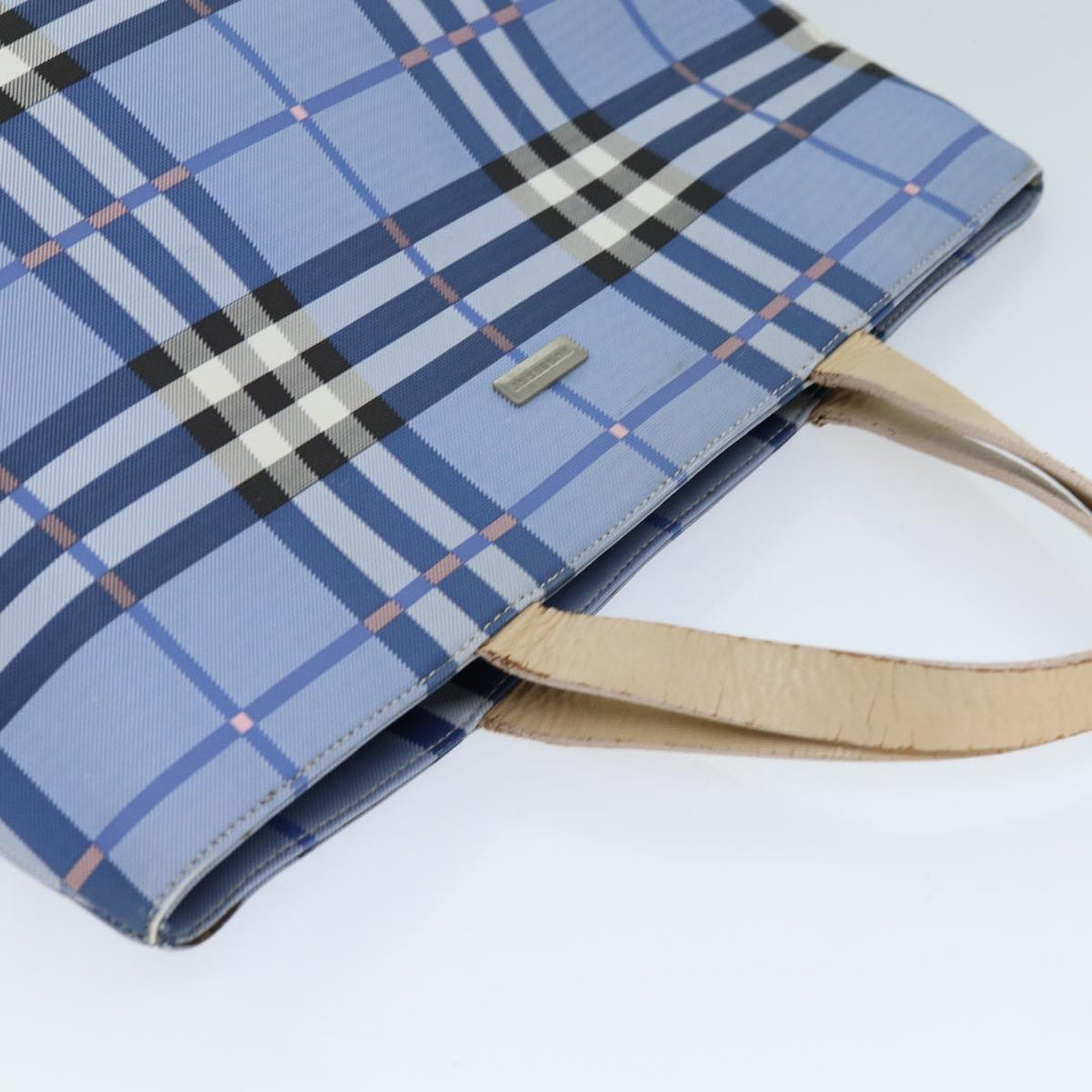 Burberry Nova Check Tote Bag Nylon Blue Auth 73344