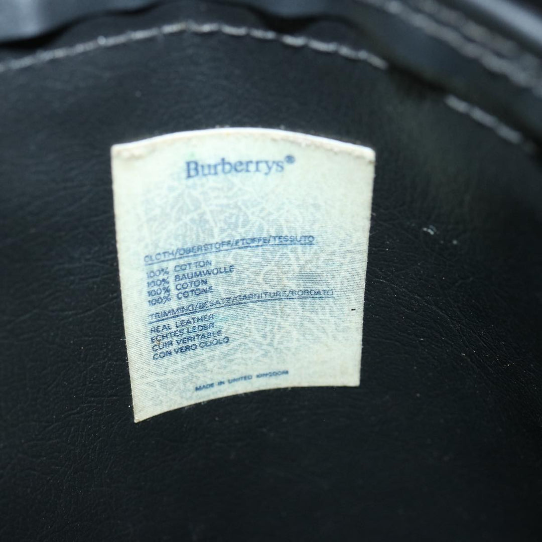 BurberrySs Nova Check Boston Bag Canvas Beige Auth 73347