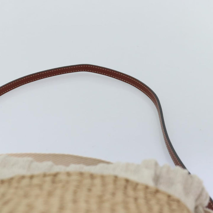 Chloe Woody Small Basket Shoulder Bag Raffia Beige 73397A